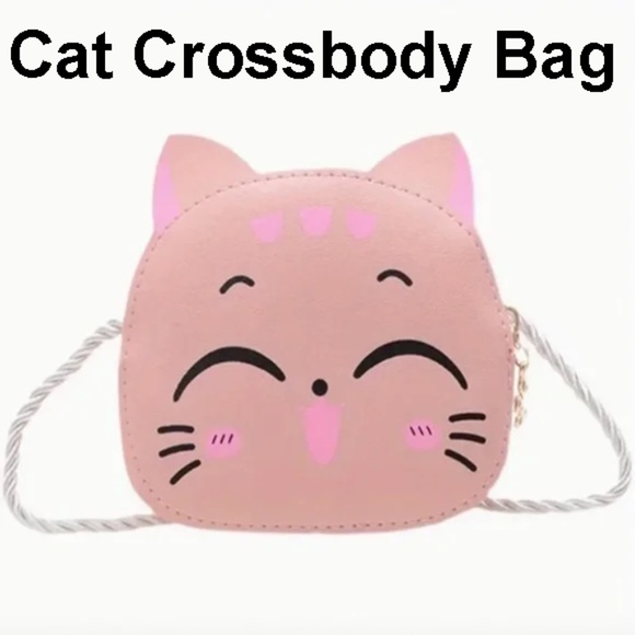 Cartoon Cat Crossbody bag - Mini PU Leather Shoulder Bag - Perfect ages 3+ - Picture 1 of 6